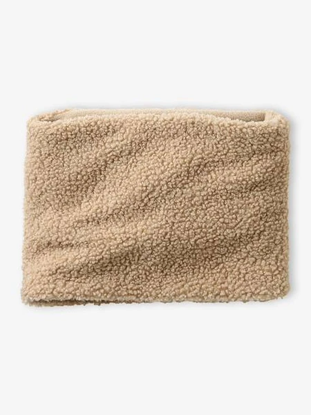 Snood garçon en sherpa doublé polaire beige - Vertbaudet