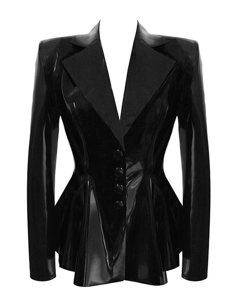 Latex Encounter Peplum Jacket
