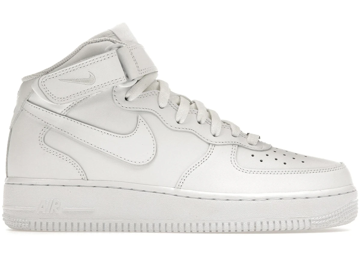Nike Air Force 1 Mid triple blanc (femme)