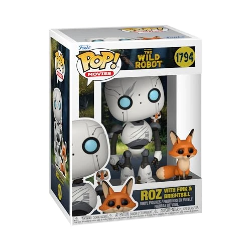 Funko Pop! &amp; Buddy: Wild Robot - Roz with Brightbill &amp; Fink - Figurine en Vinyle à Collectionner - Idée de Cadeau - Produits Officiels - Movies Fans