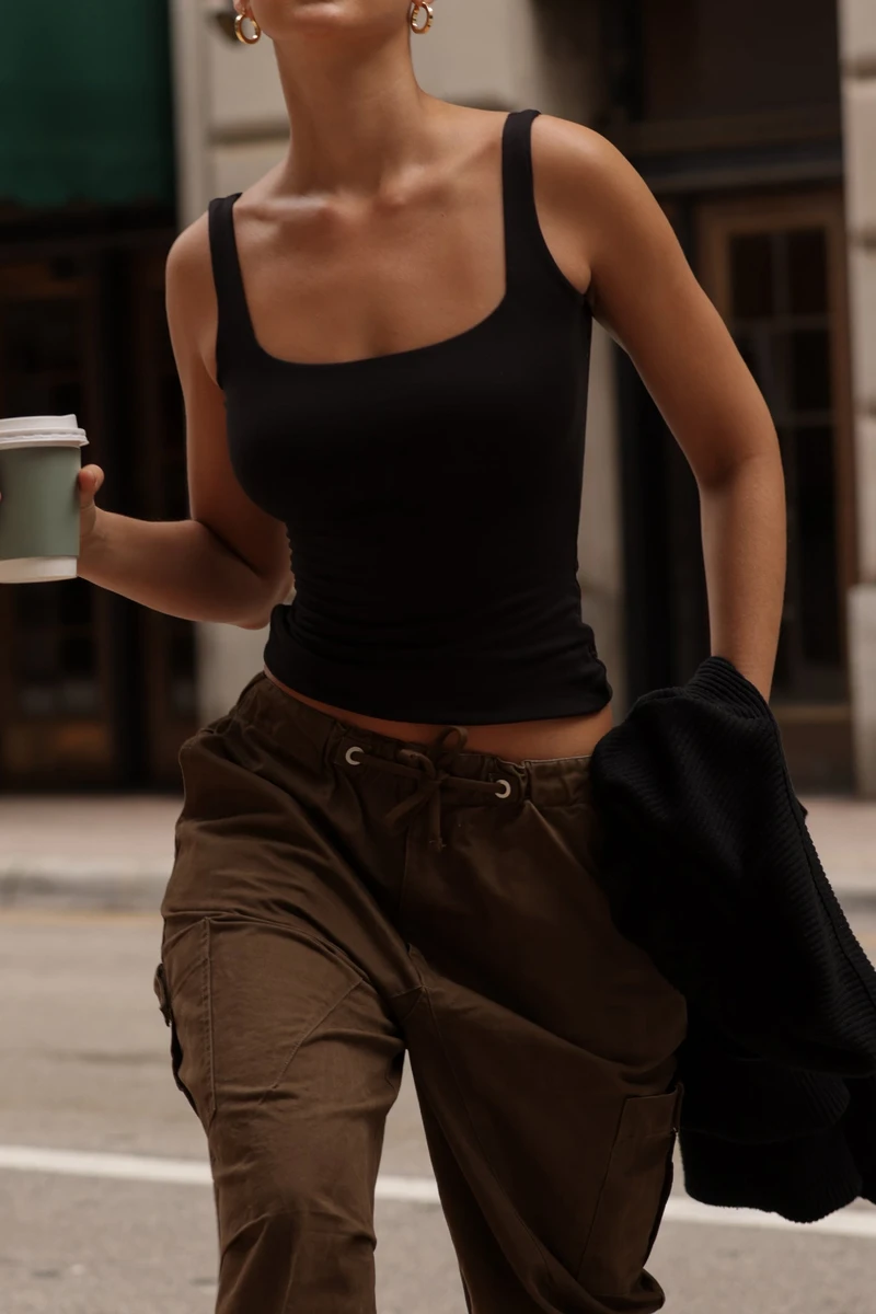 Second Skin Tank Top - Black