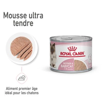 Royal Canin Mother & Babycat ultra tendre en mousse pour chaton 