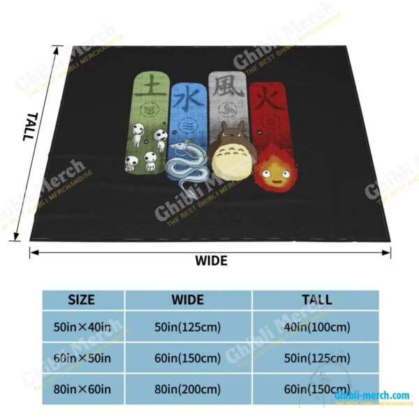 Studio Ghibli Elemental Blanket For Sale - Ghibli Merch Store - Official Studio Ghibli Merchandise