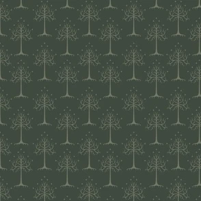 Tree of Gondor Green Fabric | Spoonflower