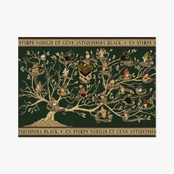 Black Family Tapestry - House of Black Poster - MinaLima
