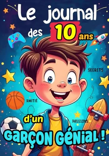 Journal intime des 10 ans d'un Garçon Génial: Livre à remplir pour développer sa confiance en soi, noter ses secrets, ses amitiés, ses passions, exprimer ses émotions...