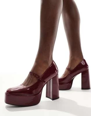 Stradivarius - Babies à talon - Bordeaux
