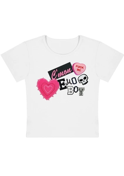 C'mon Emo Boy Y2K Baby Tee