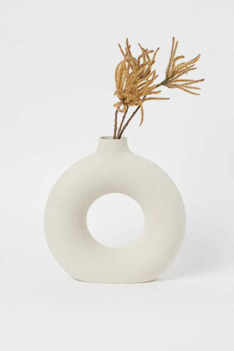 Grand vase en céramique - Beige clair - Home All | H&M FR