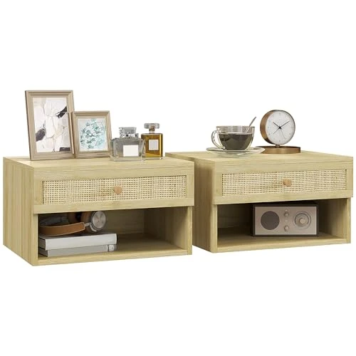 Lot de 2 Tables de Chevet Murales