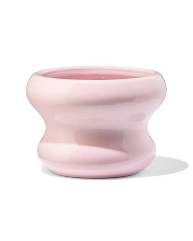 pot de fleur ⌀13x9cm céramique blob moucheté rose - HEMA