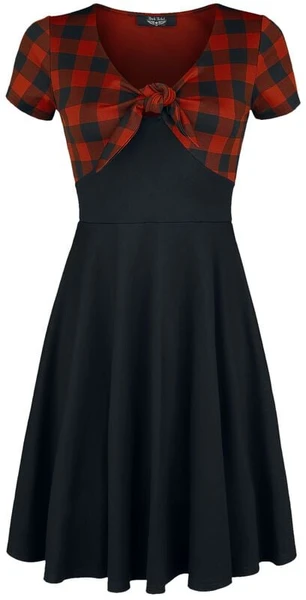 Robe Nouée À L'Avant Rock Rebel À Carreaux
