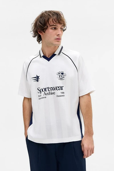 iets frans... T-shirt de football blanc à manches courtes