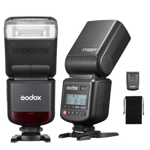 Godox TT520III Flash pour Appareil Photo, GN33 Flash Speedlight avec émetteur de déclenchement sans Fil RT-16, Synchro Optique S1/S2 pour Camera Canon/Sony/Fujifilm/Nikon/Panasonic/Olympus
