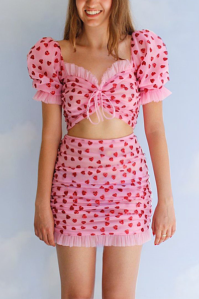 Hearty Top and Skirt
