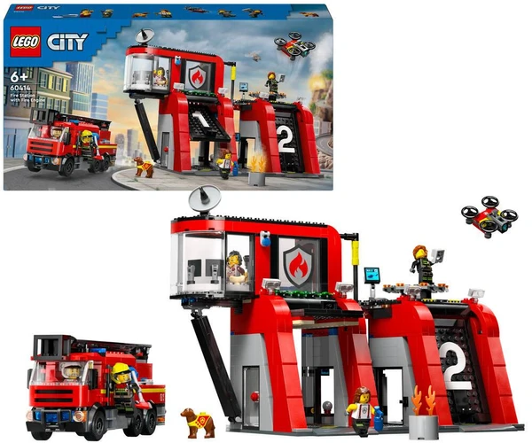 LEGO® CITY 60414 - LA CASERNE ET LE CAMION DE POMPIERS