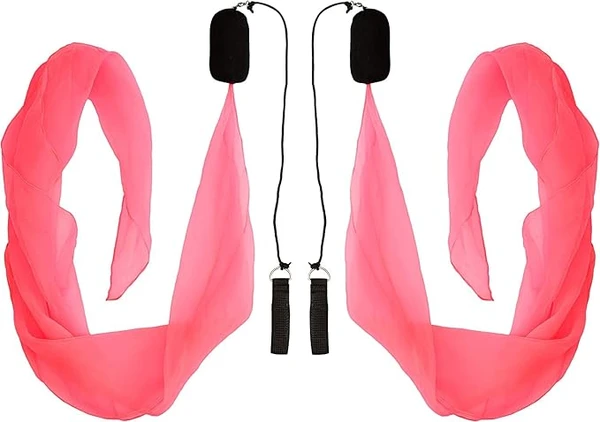 Diabolo Freizeitsport -Paire de Poi Lumineux UV - Rose - 60 cm - Ailes d'ange - Spiral Pois - Soft-Pois - Sac de Transport inclu - Idéal pour débutants et Professionnels