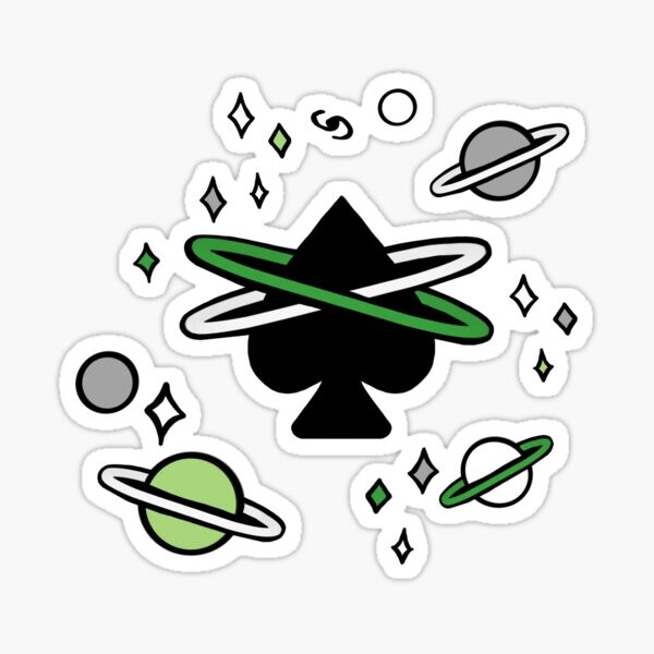 Conception d'étoiles de l'espace du mois de la fierté aromatique | Sticker