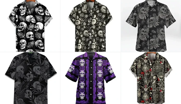 Men's Skull Hawaiian Shirts - Tropihawaiianshirts