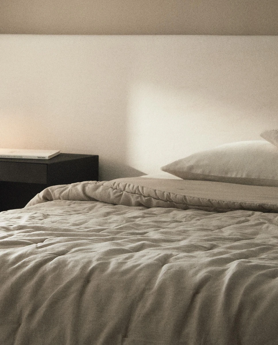 ÉDREDON LIN MATELASSÉ POIS