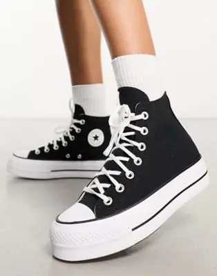 Converse Chuck Taylor All Star Lift platform hi trainers in black