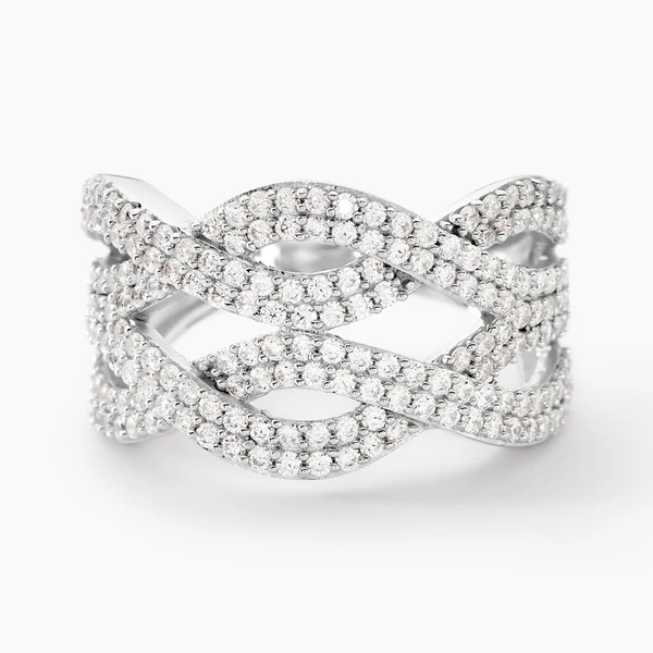 Bague Ireneo Argent Blanc Oxyde De Zirconium