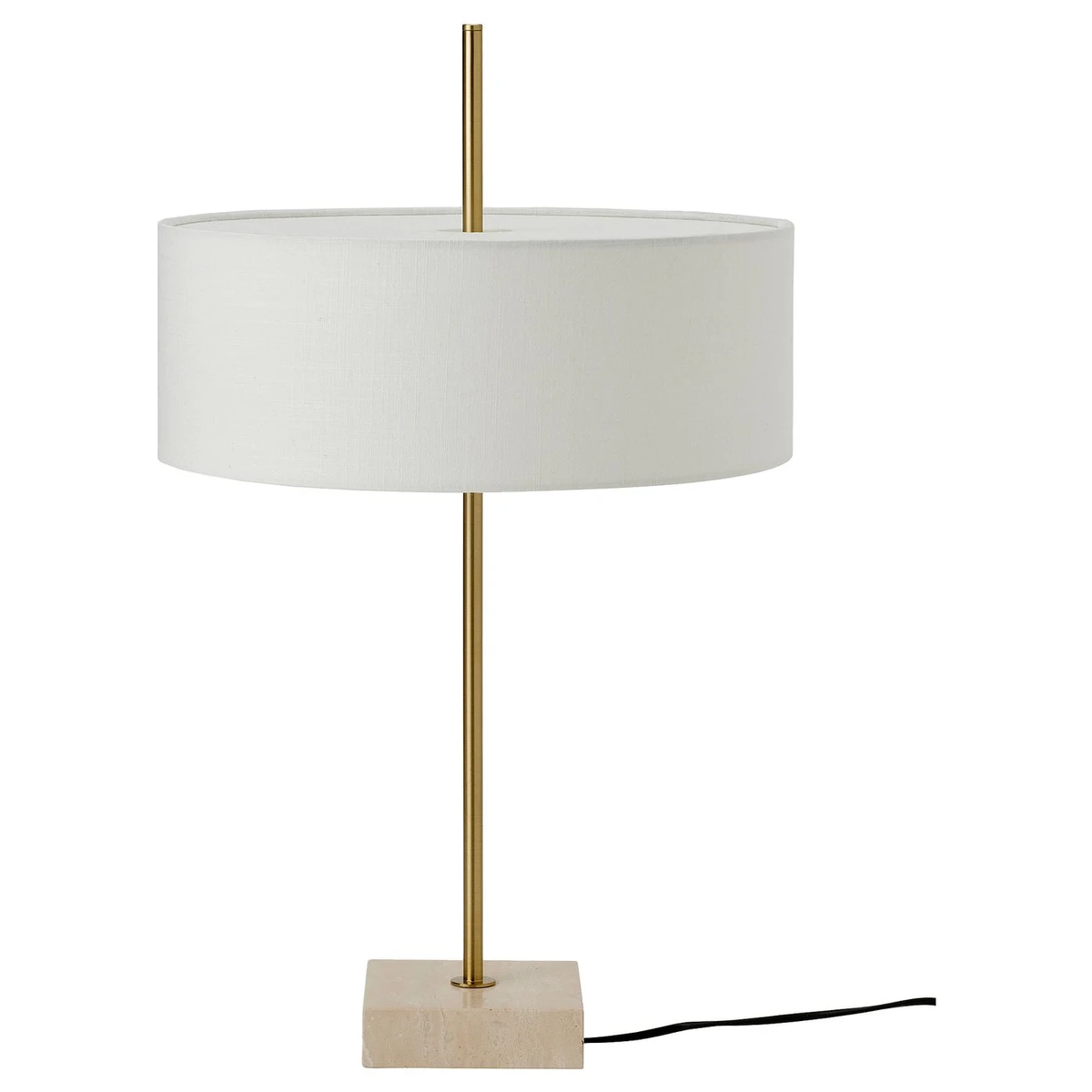 STOCKHOLM 2025 Lampe de table - blanc textile/laitonné 65 cm