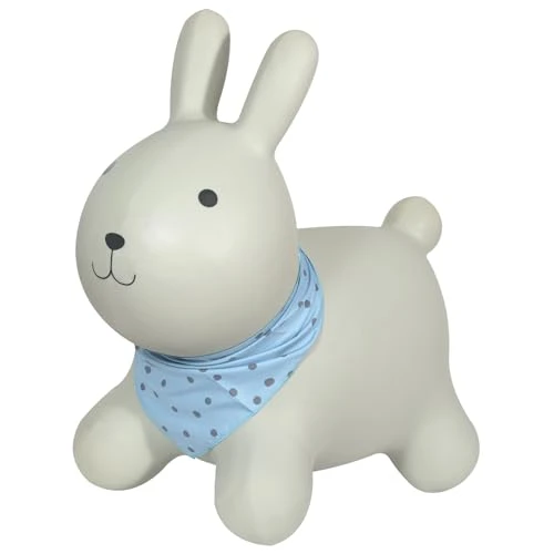 Kindsgut Animal Sauteur pour Enfants, Couleurs discrètes et Modernes, détails soignés, Pompe à air Incluse, Lapin