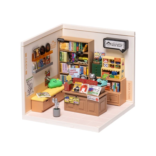 Rolife Super Creator Miniature House - Magasin de livres fascinant DW004