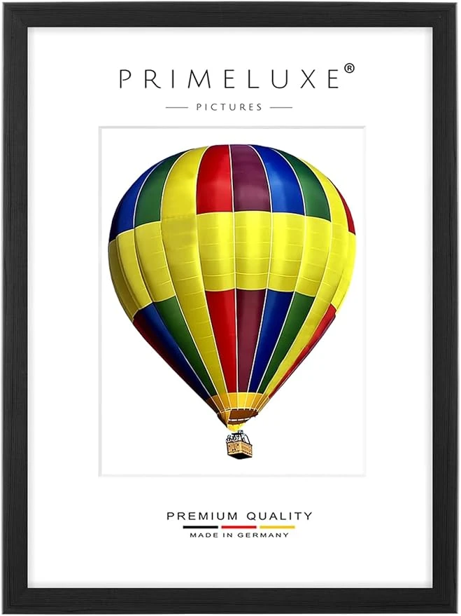 PrimeLuxe Cadre photo en bois 37,5 x 98 cm (Dimension de l'image) en Pin-Noir | Couleur et taille sélectionnables | pour affiches | Puzzle | collage de photos