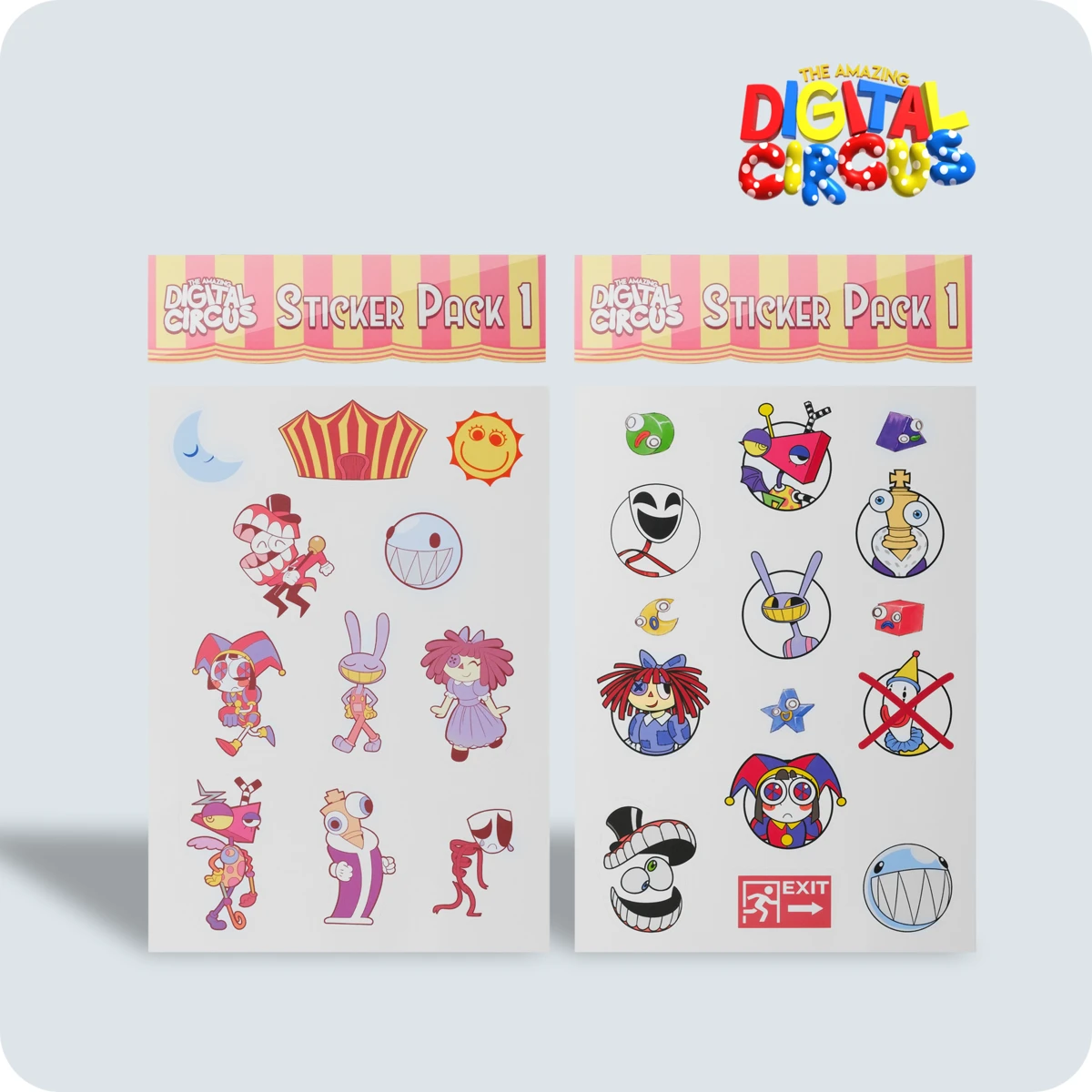 Digital Circus Sticker Pack 1