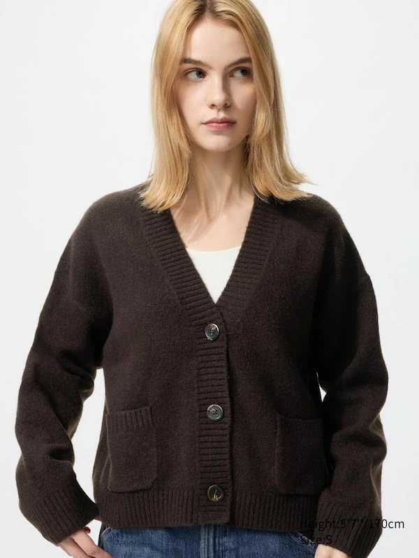 Cardigan court en maille soufflée Yarn™ pour Unisexe | UNIQLO FR
