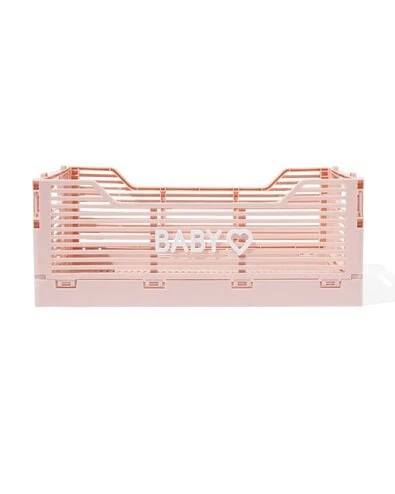 caisse pliable à lettres recyclée rose pâle - HEMA