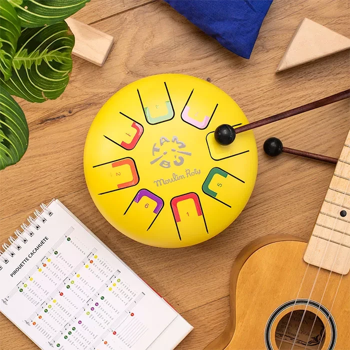 Petit tambour à languette les popipop – citron – BONNIE BONNIE