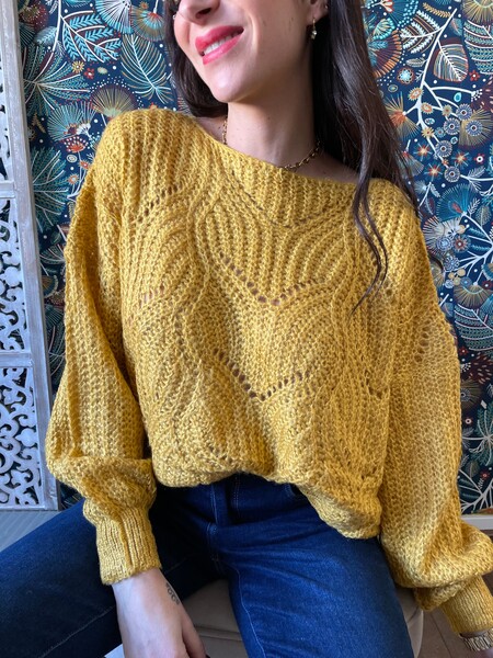 Pull Pilou Ocre