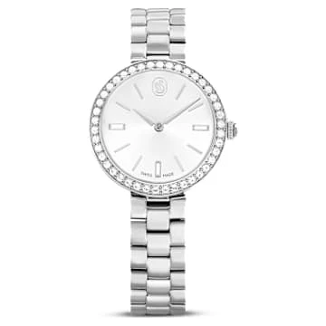 Montre Certa, Fabriqué en Suisse, Bracelet en métal, Ton argenté, Acier inoxydable