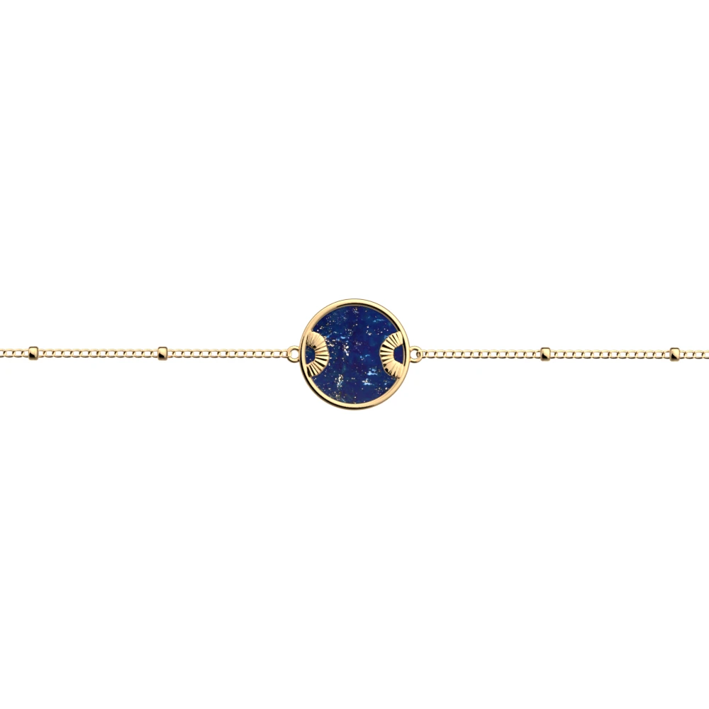 Bracelet chaîne Nomade, Lapis Lazuli