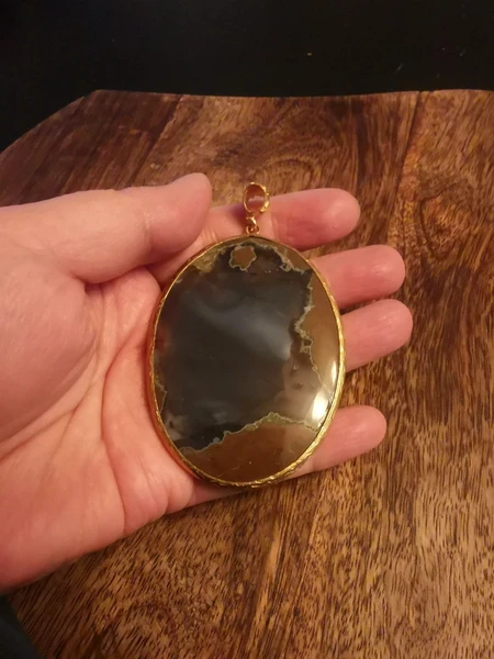 Pendentif pierre semi-précieuse