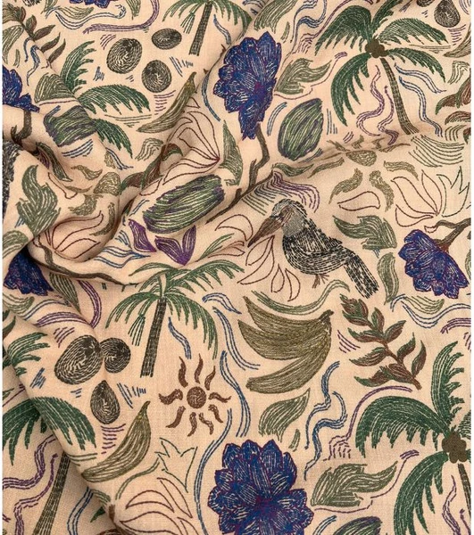 Tissu crêpe viscose -Folk