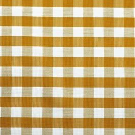 Tissu popeline de coton motif vichy 10mm safran