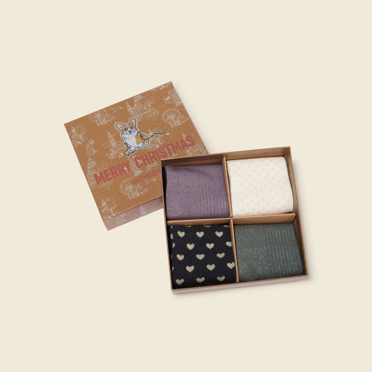 Lot de 4 paires de chaussettes multicolore femme