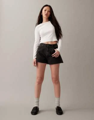 ASOS DESIGN - Short trapèze en jean - Noir