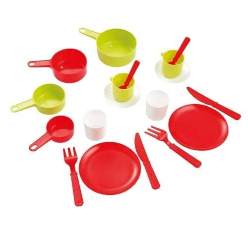 Jouets Ecoiffier - 973 - Poêle garnie dinette 32 cm - 100% Chef -Jeu d'imitation - Dès 18 mois -Fabriqué en France