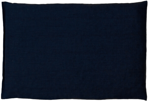 Coussin de graines, rectangulaire 30x20 cm, bleu foncé