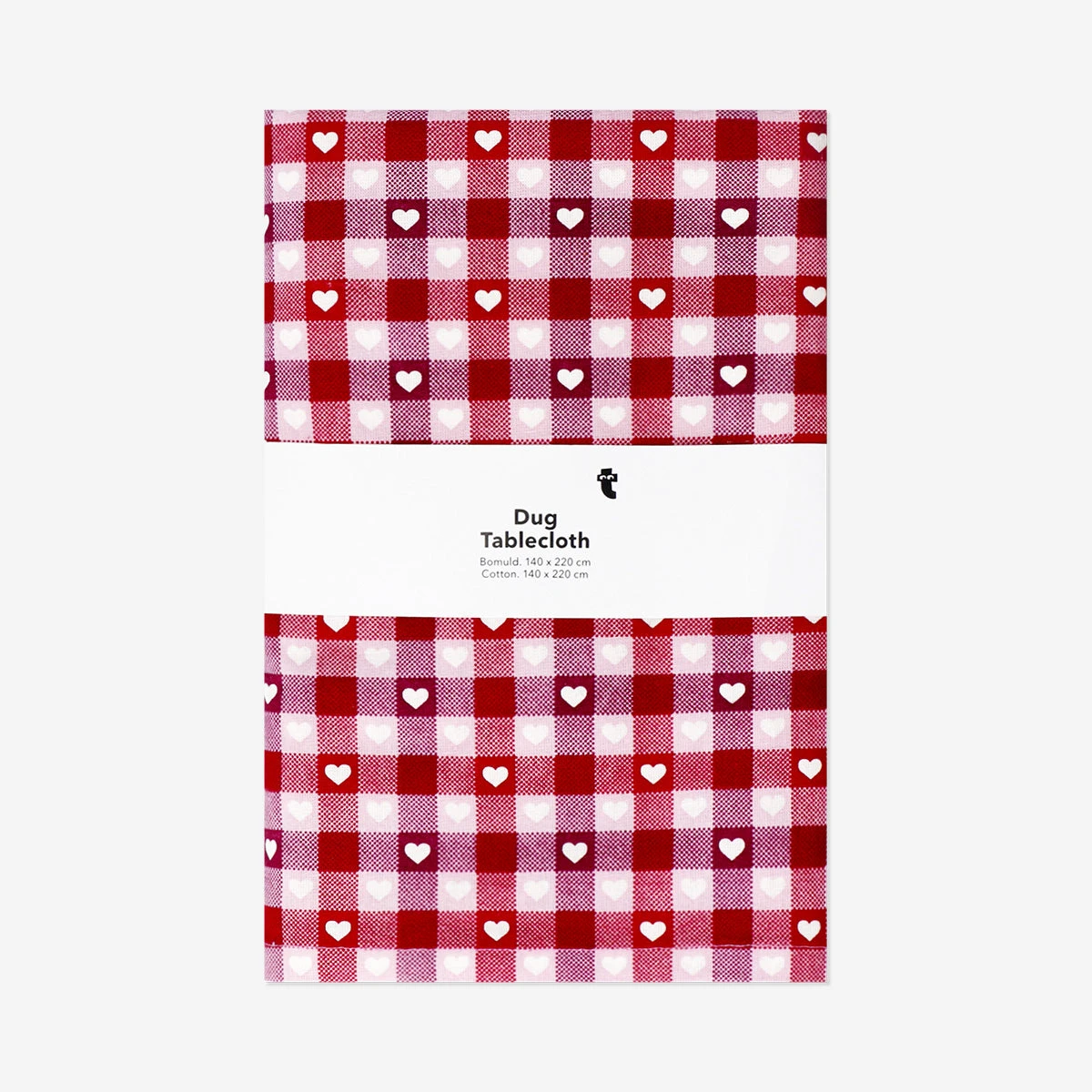 Nappe à carreaux et cœurs - 140x220 cm