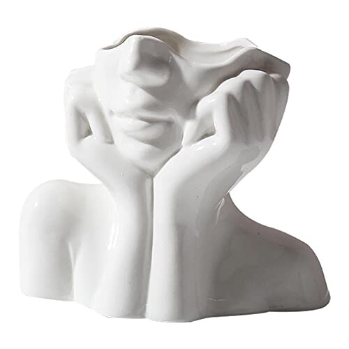 Vase Pour Visage Féminin Vase En Forme De Corps Nordique Pour Femme Vase En Céramique Créatif Salon Composition Florale Artiste Maison