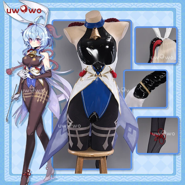 Uwowo Genshin Impact Fanart Ganyu Bunny Leather Ver. Cosplay Costume