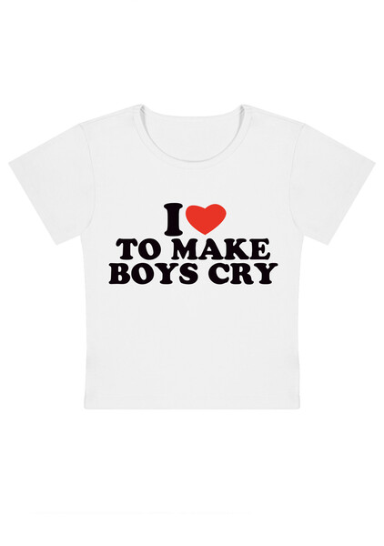 Love To Make Boys Cry Y2k Baby Tee