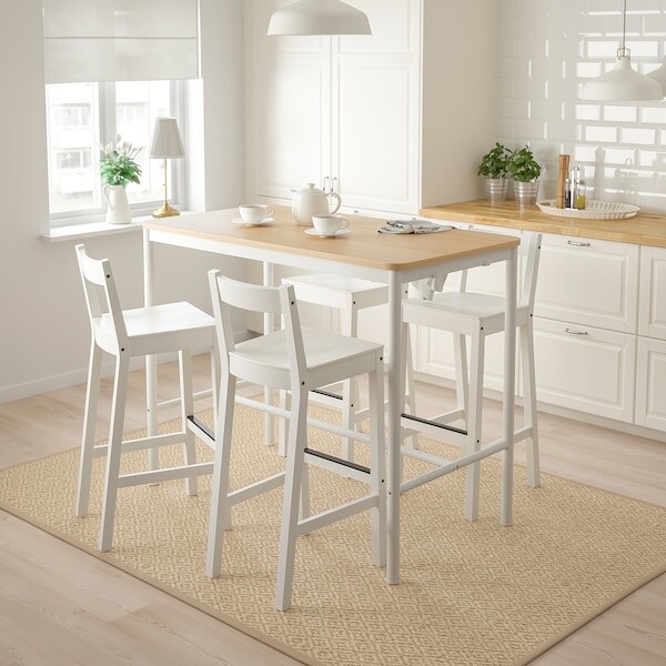 TOMMARYD Table - plaqué chêne blanchi/blanc - IKEA