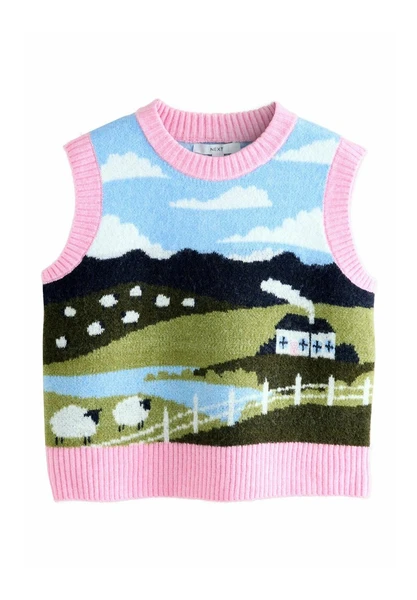 REGULAR FIT - CREW NECK SLEEVELESS - Débardeur - multi landscape scene